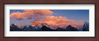 Framed Snowcapped Mountain Peaks, Mt Everest