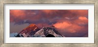 Framed Snowcapped Mountain Peaks, Mt Everest, Himalayas