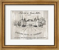 Framed Chateau Chambort on Wood
