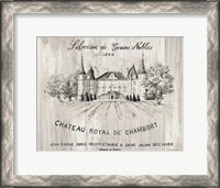 Framed Chateau Chambort on Wood