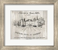 Framed Chateau Chambort on Wood