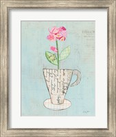 Framed Teacup Floral III on Print