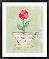 Framed Teacup Floral I on Print