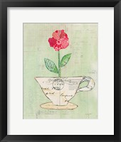 Teacup Floral I on Print Framed Print