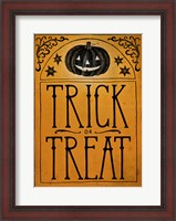 Framed Vintage Halloween Trick or Treat