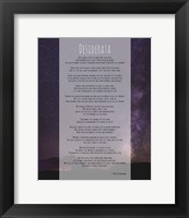 Framed Desiderata Night Sky