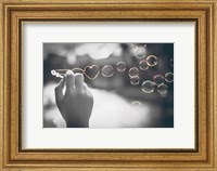 Framed Pop of Color Rainbow Love Bubbles