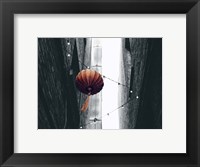 Framed Pop of Color Orange Lantern