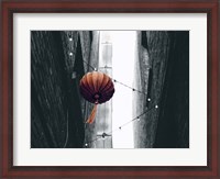 Framed Pop of Color Orange Lantern