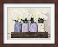 Framed Tulips in Mason Jars