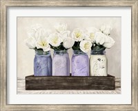 Framed Tulips in Mason Jars