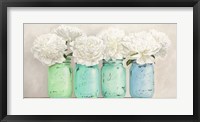 Framed Peonies in Mason Jars (detail)