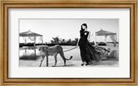 Framed Woman with Cheetah