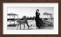 Framed Woman with Cheetah