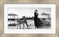 Framed Woman with Cheetah