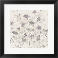 Framed Garden Shadows III Purple Grey