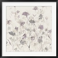 Framed Garden Shadows III Purple Grey
