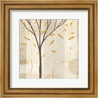 Framed Watercolor Forest Gold IV