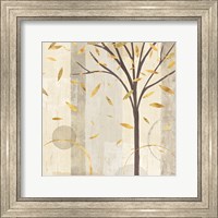 Framed Watercolor Forest Gold III