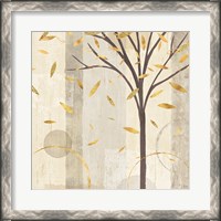 Framed Watercolor Forest Gold III