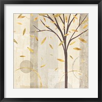 Watercolor Forest Gold III Framed Print