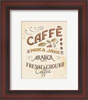 Framed 'Authentic Coffee VII' border=