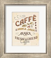 Framed 'Authentic Coffee VII' border=