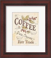 Framed 'Authentic Coffee VI' border=