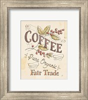 Framed 'Authentic Coffee VI' border=