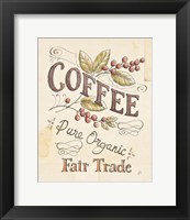 Framed 'Authentic Coffee VI' border=