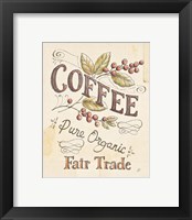 Framed 'Authentic Coffee VI' border=