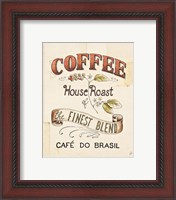Framed 'Authentic Coffee IX' border=