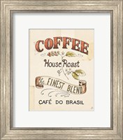 Framed 'Authentic Coffee IX' border=