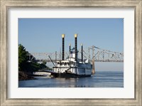 Framed Paddlewheel boat and casino, Mississippi River, Mississippi