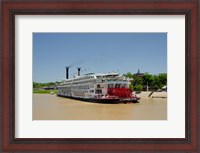 Framed Mississippi, Vicksburg American Queen cruise paddlewheel boat