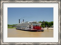 Framed Mississippi, Vicksburg American Queen cruise paddlewheel boat