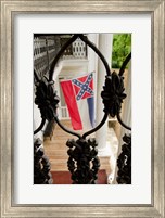 Framed Mississippi Mississippi state flag at the Waverley Plantation