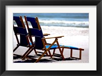 Framed Beach Chairs, Umbrella, Ship Island, Mississippi