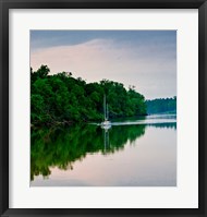 Framed Sailboat Sailing Down the Tombigbee River in Mississippi