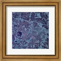 Framed Satellite view of Jackson, Mississippi