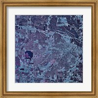 Framed Satellite view of Jackson, Mississippi