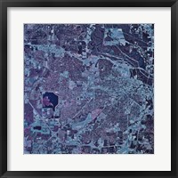 Framed Satellite view of Jackson, Mississippi