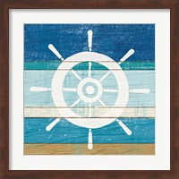 Framed Beachscape VI Helm White