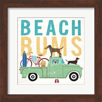 Framed Beach Bums Truck I Square