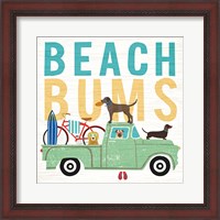 Framed Beach Bums Truck I Square