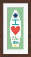 Framed Beach Bums Surf Board II