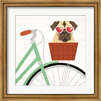 Framed Beach Bums Pug Bicycle I