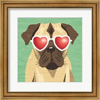 Framed Beach Bums Pug I