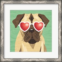 Framed Beach Bums Pug I