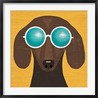 Framed Beach Bums Dachshund I